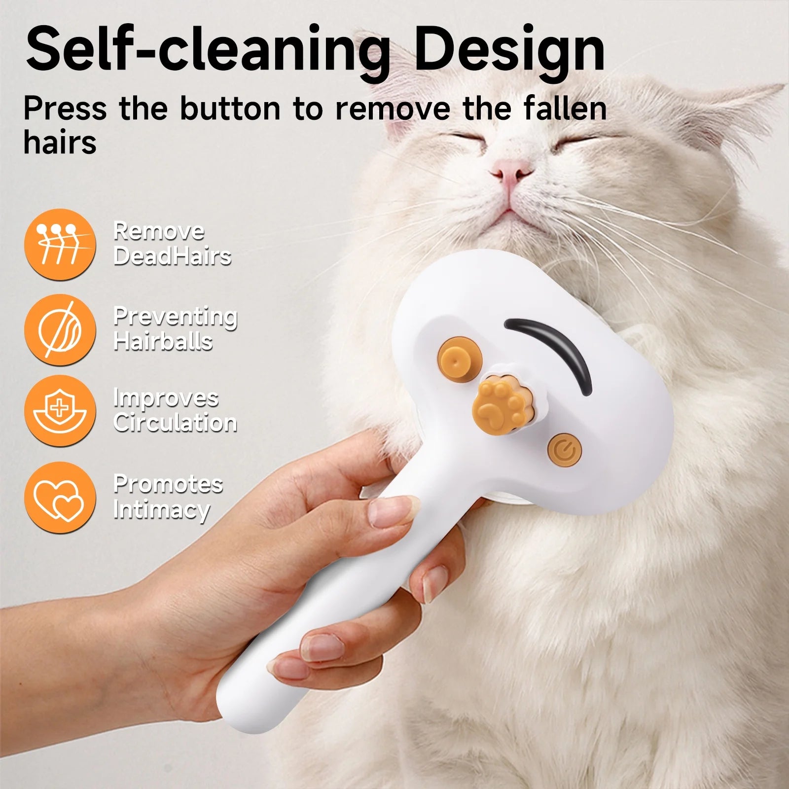 Steam Brush Pet Grooming & Spray - 3-In-1 Depilation Tool for Dogs & Cats - Water Brush for Long/Short Hair - Includes Self-Cleaning & Waterless Shampoo and Empty Bottle